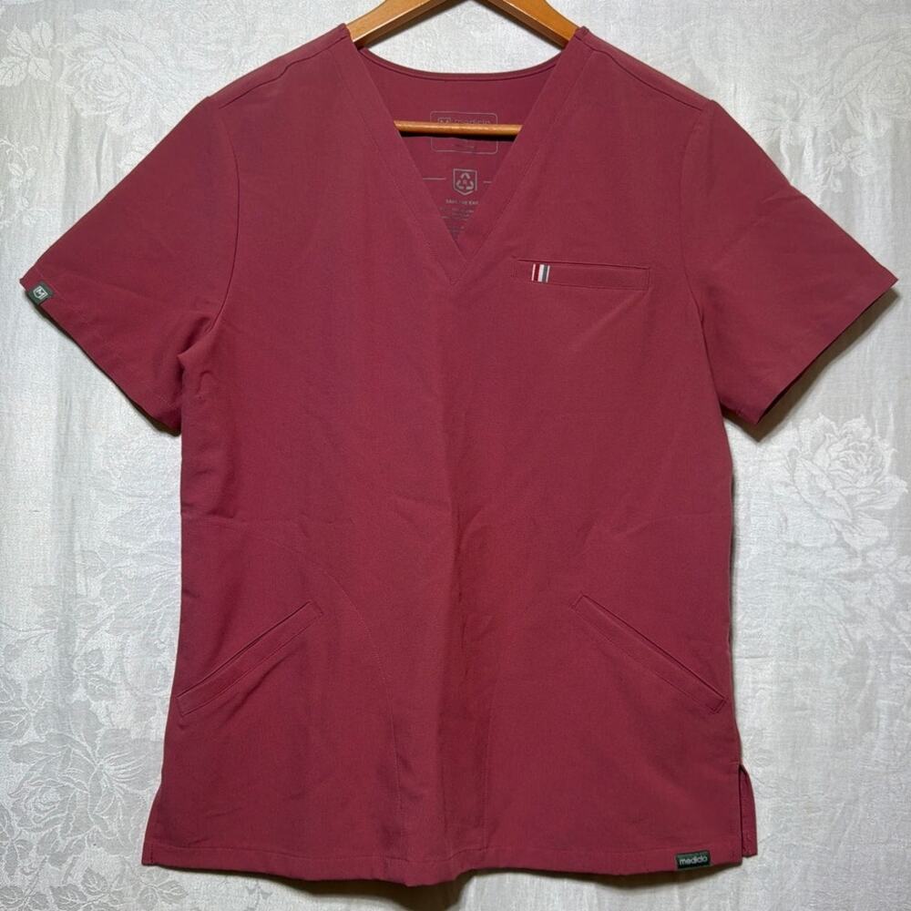 Mediclo Scrub Top Medium Dusty Rose Pink Sustainable